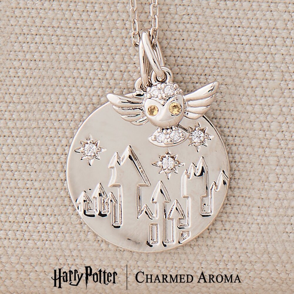 Official Harry Potter Hedwig Owl Hogwarts Necklace - Charmed Aroma